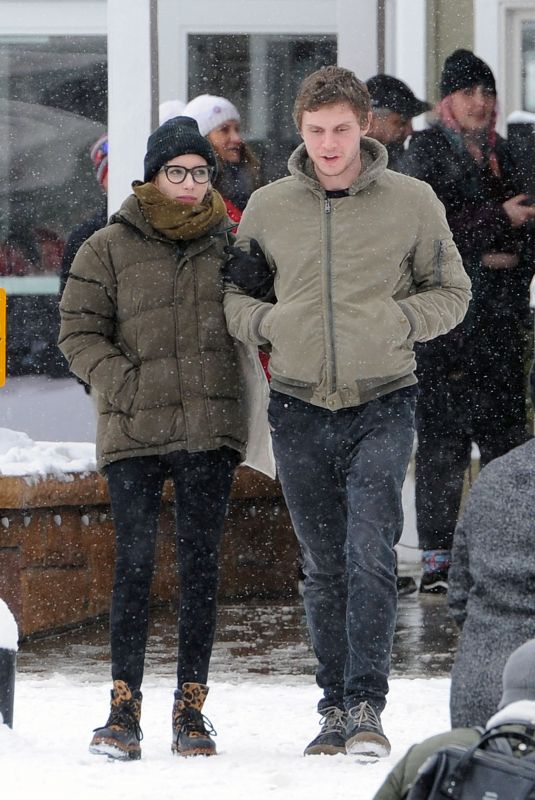 EMMA ROBERTS and Evan Peters at Sundance Film Festivak in Park CIty 01/20/2018