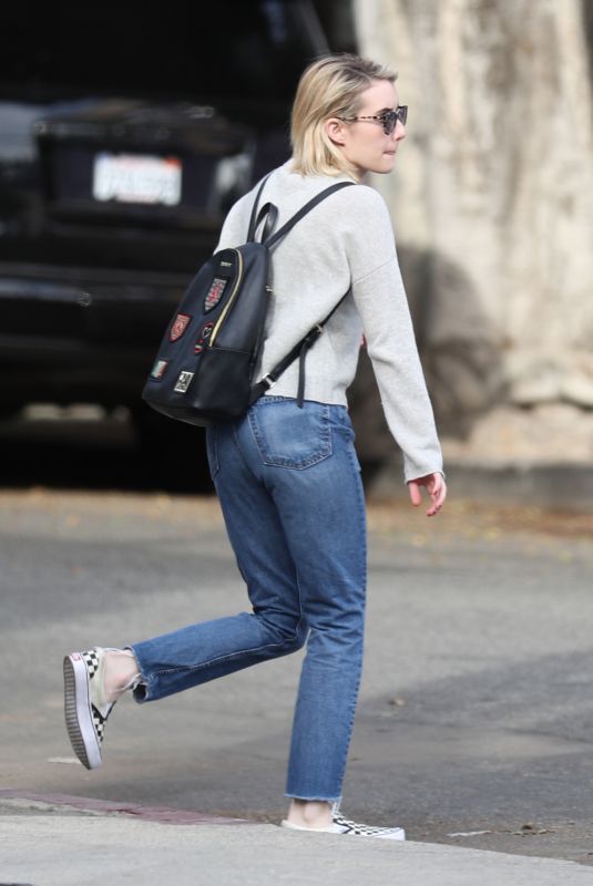 EMMA ROBERTS in Jeans Out Shopping in Los Angeles 01/30/2018
