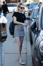 EMMA ROBERTS in Short Skirt Shopping at Melrose Trading Post 01/28/2018