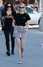 EMMA ROBERTS in Short Skirt Shopping at Melrose Trading Post 01/28/2018