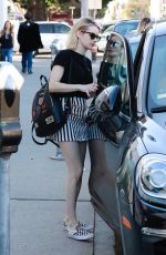 EMMA ROBERTS in Short Skirt Shopping at Melrose Trading Post 01/28/2018