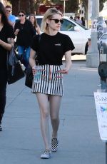 EMMA ROBERTS in Short Skirt Shopping at Melrose Trading Post 01/28/2018