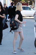 EMMA ROBERTS in Short Skirt Shopping at Melrose Trading Post 01/28/2018
