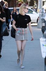 EMMA ROBERTS in Short Skirt Shopping at Melrose Trading Post 01/28/2018