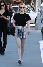 EMMA ROBERTS in Short Skirt Shopping at Melrose Trading Post 01/28/2018