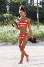 ERIKA WHEATON in Bikini on the Beach in Miami 01/11/2018