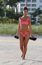 ERIKA WHEATON in Bikini on the Beach in Miami 01/11/2018