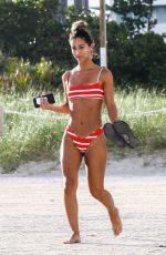 ERIKA WHEATON in Bikini on the Beach in Miami 01/11/2018