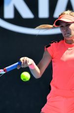 EUGENIE BOUCHARD at Australian Open Tennis Tournament in Melbourne 01/16/2018
