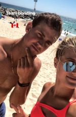 EUGENIE BOUCHARD in Swimsuit at a Beach in Perth, 01/02/2018 Instagram Pictures