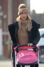 FERNE MCCANN Show Her New Hair Color Out in Essex 01/26/2018