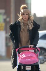 FERNE MCCANN Show Her New Hair Color Out in Essex 01/26/2018