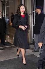 GAL GADOT Leaves Her Hotel in New York 01/09/2018