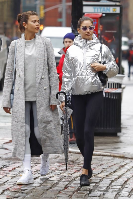 GEORGIA FOWLER and SHANINA SHAIK Leaves a Gym in New York 01/12/2018