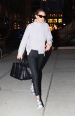 GIGI HADID Arrives at Her Home in New York 01/15/2018