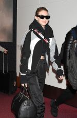 GIGI HADID Arrives in Tokyo 01/25/2018