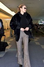 GIGI HADID at Haneda International Airport in Tokyo 01/26/2018