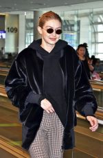 GIGI HADID at Haneda International Airport in Tokyo 01/26/2018