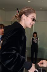 GIGI HADID at Haneda International Airport in Tokyo 01/26/2018