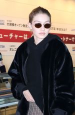 GIGI HADID at Haneda International Airport in Tokyo 01/26/2018