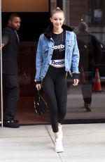 GIGI HADID Leaves Her Apartment in New York 01/19/2018