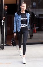 GIGI HADID Leaves Her Apartment in New York 01/19/2018