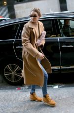 GIGI HADID Out and About in New York 01/13/2018