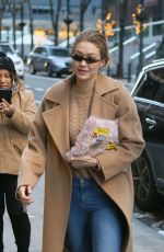GIGI HADID Out and About in New York 01/13/2018