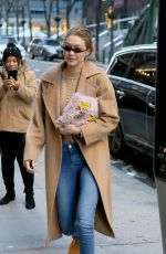 GIGI HADID Out and About in New York 01/13/2018