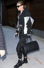 GIGI HADID Out and About in New York 01/24/2018
