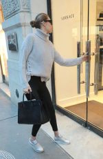 GIGI HADID Shopping at Versace Store in New York 01/15/2018
