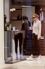 GIGI HADID Shopping at Versace Store in New York 01/15/2018