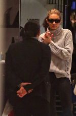 GIGI HADID Shopping at Versace Store in New York 01/15/2018