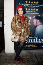 GIZZIE ERSKINE at Beginning Opening Night at Ambassadors Theatre in London 01/23/2018