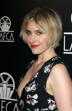 GRETA GERWIG at Los Angeles Film Critics Association Awards 01/13/2018