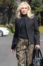 GWEN STEFANI Arrives at a Church in Los Angeles 01/14/2018