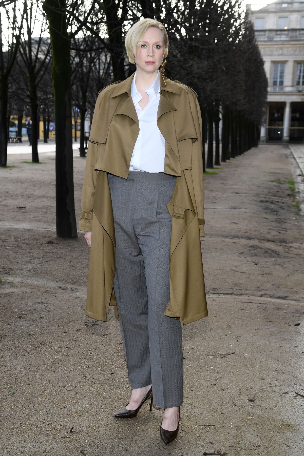 GWENDOLINE CHRISTIE at Louis Vuitton Menswear Fall/Winter 2018/2019 Fashion Show in Paris 01/18 ...