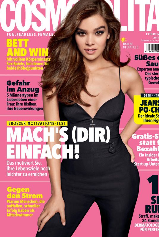 HAILEE STEINFELD on the Cover of Cosmopolitan Magazine, Germany February 2018 Issue