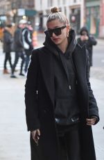 HAILEY BALDWIN Arrives at Bella Hadid