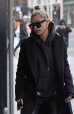 HAILEY BALDWIN Arrives at Bella Hadid