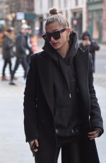 HAILEY BALDWIN Arrives at Bella Hadid