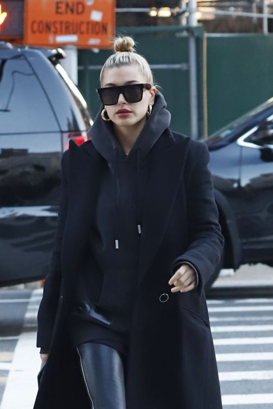 HAILEY BALDWIN Arrives at Bella Hadid