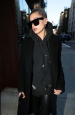HAILEY BALDWIN Arrives at Bella Hadid
