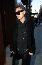 HAILEY BALDWIN Arrives at Bella Hadid