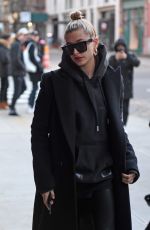 HAILEY BALDWIN Arrives at Bella Hadid