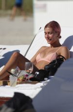 HAILEY BALDWIN in Bikini on the Beach in Miami 01/01/2018