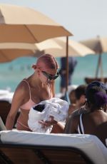 HAILEY BALDWIN in Bikini on the Beach in Miami 01/01/2018