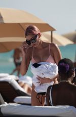 HAILEY BALDWIN in Bikini on the Beach in Miami 01/01/2018