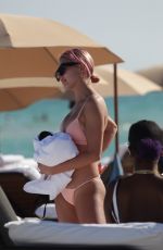 HAILEY BALDWIN in Bikini on the Beach in Miami 01/01/2018