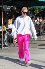 HAILEY BALDWIN Out for Breakfast at Urth Caffe in West Hollywood 01/12/2018